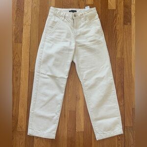 Banana Republic Ivory Barrel Jean High Rise 26 petite